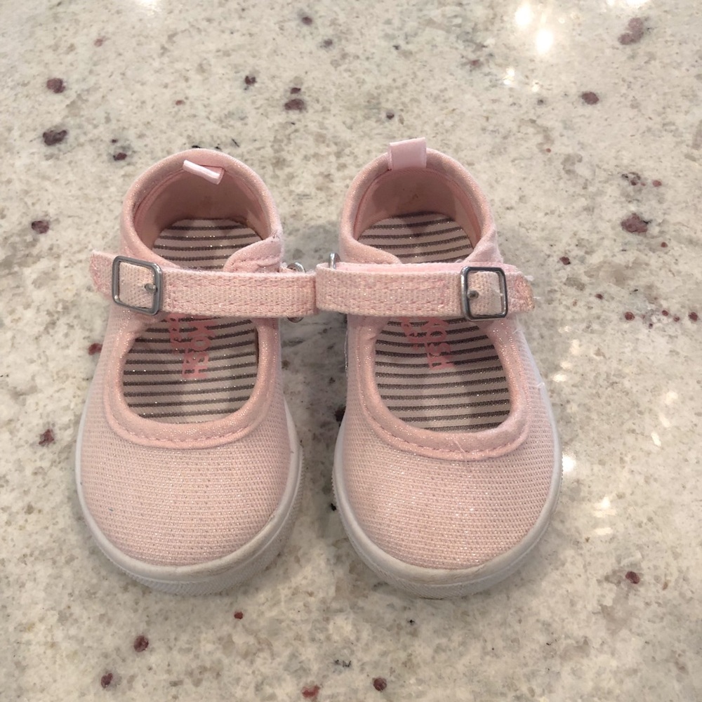 Infants Shimmer Pink Mary Jane Sneakers OshKosh